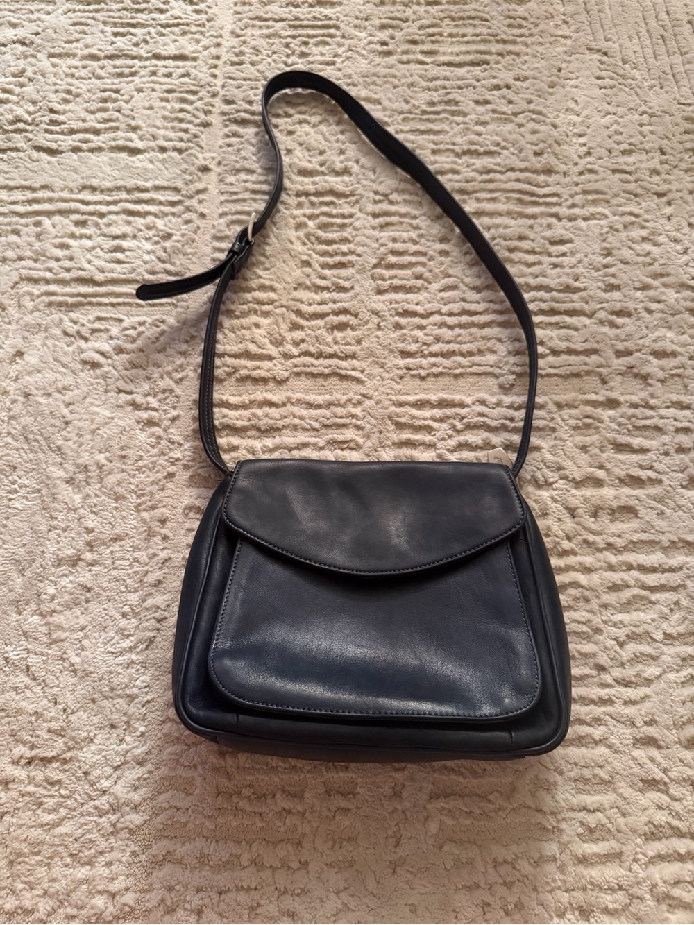 Tignanello Classic Black Leather Crossbody Bag